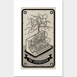 Funny Synthesizer Tarot Card for Musician Posters and Art